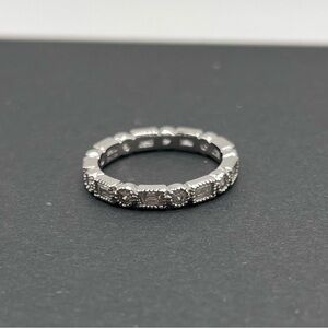 Diamonique Sterling 925 Wedding Band Size 5